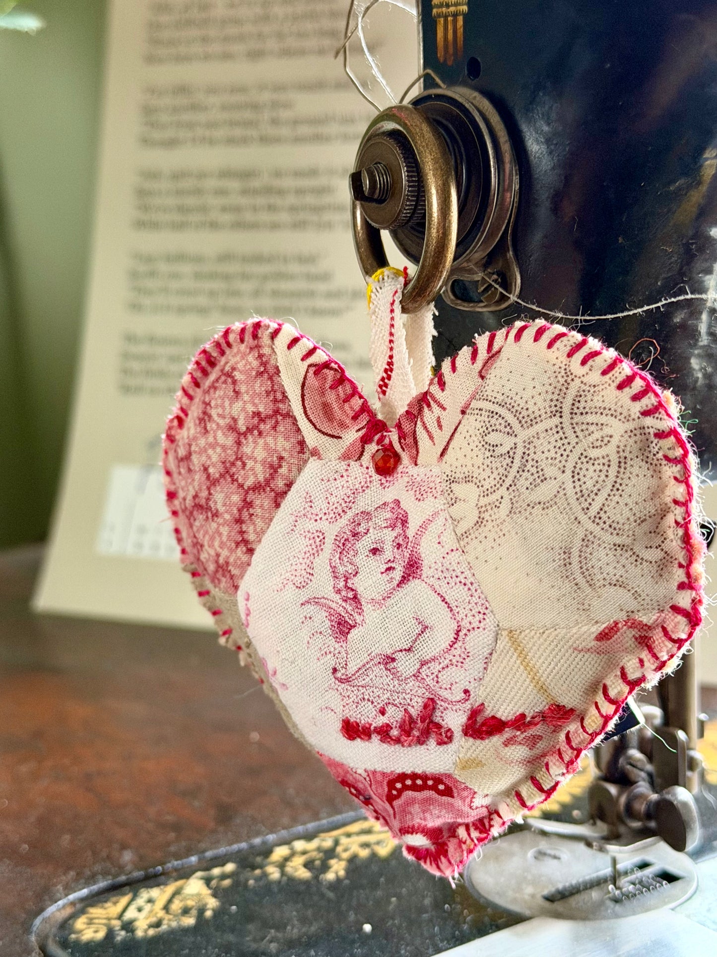 Patchwork heart scent sachet