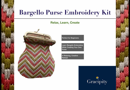 Bargello purse embroidery kit