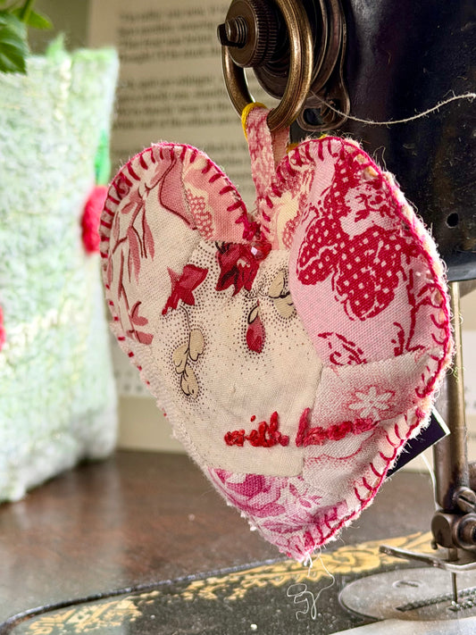 Patchwork heart scent sachet