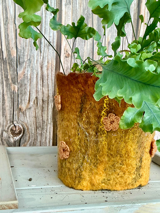 Autumn flowers plant wrap