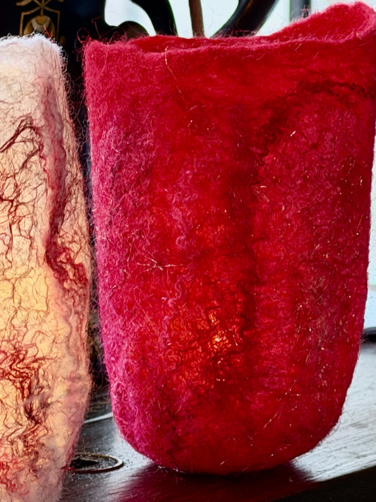 Felted Tea Light